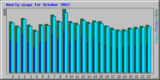Hourly usage for October 2013