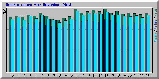 Hourly usage for November 2013