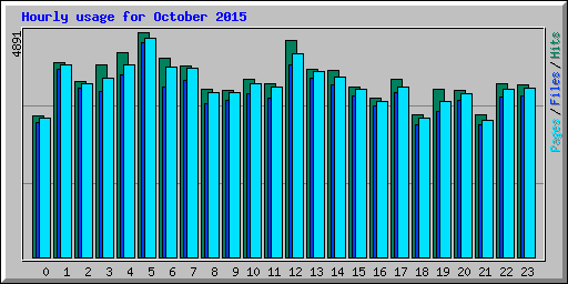 Hourly usage for October 2015